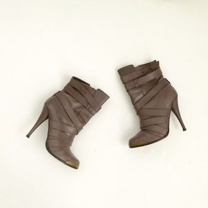 Joie Taupe Santo wrap Leather Boots size 5(35)